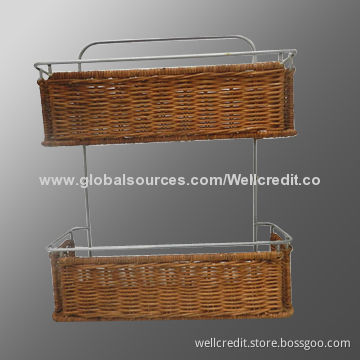 Perfume and accessories sundries rack, two-tier basket